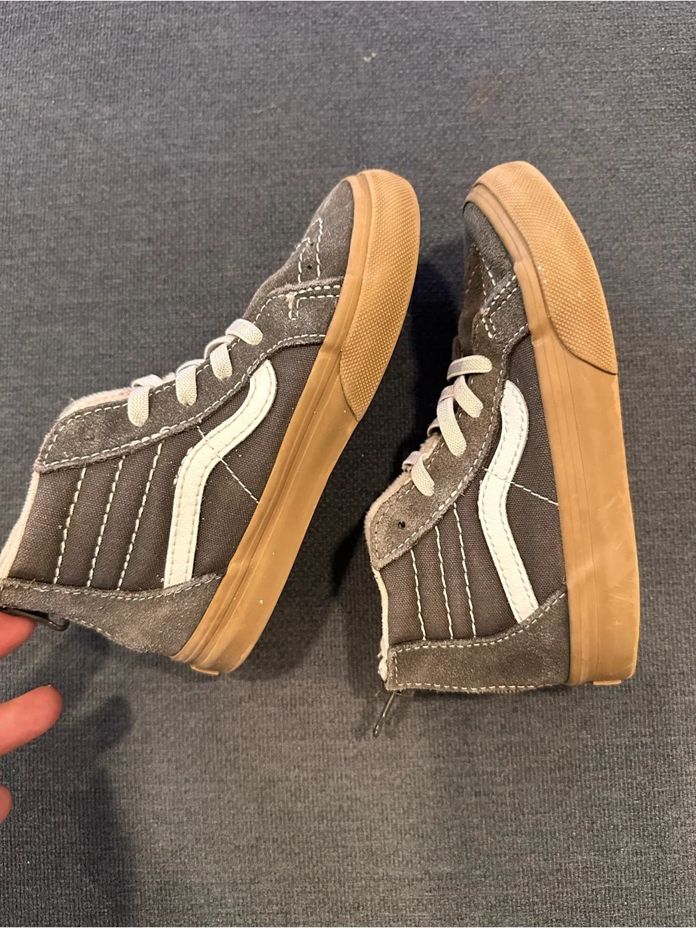Two pairs of high top vans toddler boy sz 9.5 / 10.5